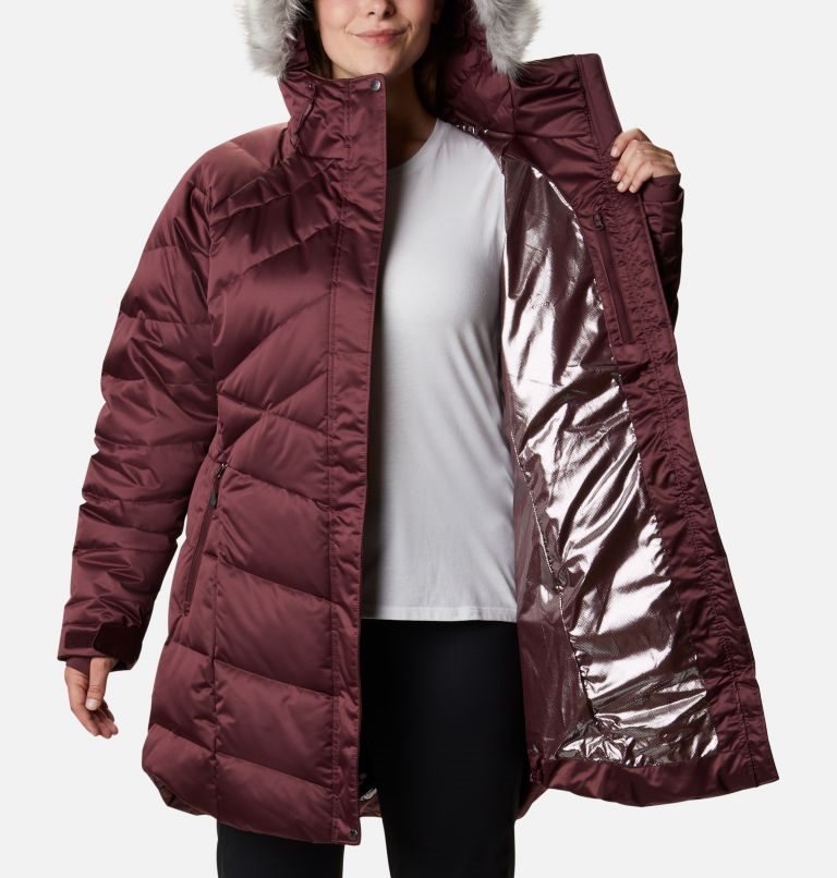 Women's Columbia Lay D Down II Mid Jackets Burgundy | Plus Size CA-M4183